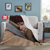 Lofaris Custom Photo Mom & Daughter Fleece Blanket for Gift